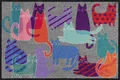 Salonloewe Fußmatte Salonloewe CATS MEETING Fußmatte Wohnmatte 50 x 75 cm, Rechteckig, Höhe: 7 mm, In- und Outdoor, waschbar bei 40° Grad und trocknergeeignet