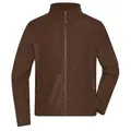Men's Fleece Jacket Fleece Jacke mit Stehkragen im klassischen Design braun, Gr. L