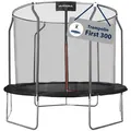 Hudora Gartentrampolin Firstfür Kinder/Jugendliche & Erwachsene, Ø 300 cm, mit Sicherheitsnetz, TÜV-GS geprüft, extra breite Randabdeckung 300 cm