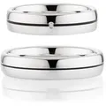 Trauring BRUNO BANANI "Schmuck Geschenk Ehering Hochzeit Damenring Herrenring" Gr. 53, silber (silberfarben), Fingerringe, 53, 0,01 ct SI = kleine Einschlüsse mit Brillant, Silber 925 (Sterlingsilber), 5mm, wahlweise mit oder ohne Brillant, Made in Germany