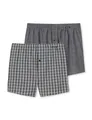 Schiesser Herren 2 Pack Boxershorts Baumwolle Web Multipack - Webboxer, schwarz_180500, 9/ 3XL