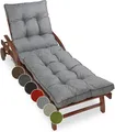 sunnypillow Liegenauflage 200 x 60 - Auflage für Gartenliege extra dick 13cm - Outdoor, wasserdicht, UV Lichtecht - Polster für Sonnenliege - Grau