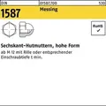 Sechskanthutmutter DIN 1587 M16 Messing 25 Stück