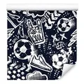 Muralo Vlies Tapete 10m Tapeten Rollen Jugend Sport Graffiti Fußball 3D Vliestapete 1000 x 53cm Wand Tapete Wohnzimmer Schlafzimmer Moderne Wanddeko Wand Dekoration