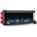 Balderia Elektrokamin Athena 60, Einbaukamin, App, Knistereffekt, 3D Flamme, 1500 W schwarz 152,80 cm x 49,30 cm x 20,60 cm