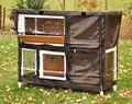nanook Bommel - Schutzhülle für Kaninchenstall Hasenstall Bommel, 123 x 51 x 91 cm - Farbe: braun, schwarz