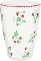 GreenGate French Latte cup Berry white Erdbeer Dekor Porzellan 400 ml