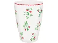Greengate Becher Berry French Latte white 0,4l, Steingut