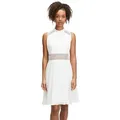 Vera Mont Cocktailkleid Vera Mont Cocktailkleid mit Spitzeneinsatz Aufgesteppte Bänder weiß 40