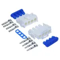 Kalitec KALI-1104 Universal MATE-N-LOK Set 4 polig mit Kontakten und Dichtungen IP 57 I Elektrikstecker weiß aus Polyamid 6.6 I Steckverbinder gedichtet für Beleuchtung, Leiterplatten