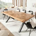 riess-ambiente Massiver Esstisch INFINITY HOME 160cm natur Mangoholz Industrial Design 6 Personen