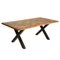 invicta INTERIOR Massiver Esstisch Infinity Home 160cm Natur Mangoholz Industrial Design Holztisch Massivholz Konferenztisch