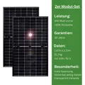 MYVOLTAICS 2x 440+ Watt Premium Hochleistungsmodule – Doppelglas transparent Variante zur Stromerzeugung von beiden Seiten (bifazial)