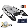 NEMAXX® Profi Schlauchboot 380 cm für 7 Personen – Paddel-, Angel- & Ruderboot – Kategorie C, 905 kg, Aluboden, motorisierbar bis 22 kW/30 PS – inkl. 2 Paddel, Pumpe, Manometer, Tasche & Reparaturset