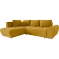 MIRJAN24 Ecksofa Forrest, mit Schlaffunktion und Bettkasten, L-Form Sofa (Velo 626, Ecksofa: Links) - Gelb