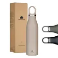 Groenenberg Trinkflasche Edelstahl 500ml oder 750ml | 100% Auslaufsicher | Thermosflasche Kohlensäure geeignet | Isolierflasche Trinkflasche Sport
