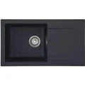 Respekta Einbauspüle Mineralite Denver 78 cm x 44 cm Schwarz