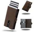 SLIMJACK Mini Geldbörse Herren - echt Leder - Münzfach RFID-Schutz - Cardholder - Slim Wallet (Portmonee), - Mini Geldbeutel - Portemonnaie - Kartenhalter - Kreditkartenetui