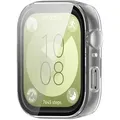 Für Huawei Watch Fit 3 PC Watch Hülle + Schutz Hart Glas Transparent - Transparent