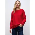 STREET ONE Rundhalspullover aus Feinstrick rot 44 EU
