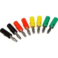 Bananenstecker-Set McPower 4mm Querloch Druckfeder 4 Farben 8-teilig - Rot/Schwarz/Gelb/Grün