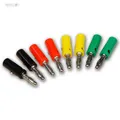 Bananenstecker-Set 4mm, mit Querloch & Druckfeder, 8-teilig, Bananas in 4 Farben
