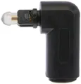PremiumCord TOS optische Verkleinerung um 90 ° gebogen, Toslink-Stecker auf Toslink-Buchse, vergoldete Kontakte, Farbe schwarz