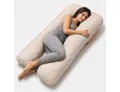 SEI Design Stillkissen Seitenschläferkissen Bodypillow Beige - Körperkissen, Schwangerschaftskissen mit Bezug, 1-tlg., gesteppt mit 2 Reißverschlüssen