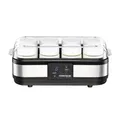 Rommelsbacher JG 40 Schwarz-Edelstahl Joghurtbereiter 8 Portionsgläser