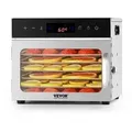 VEVOR Dörrgerät Dörrautomat 6 Edelstahlschalen, elektrischer 400 W Futtertrockner mit einstellbarer Temperatur, Gefriertrockner für Trockenfleisch