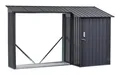Floraworld Kaminholzregal, Kombi Holzunterstand u. Gartengeräteraum 270 x 105 x 130/158 cm