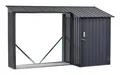 Floraworld Kombi Holzunterstand und Gartengeräteraum 270 x 105 x 130/158 cm...