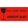 Eichner Hinweisetiketten Vorsicht Glas, 50 x 100mm, selbstklebend, auf Rolle, 250 Stück