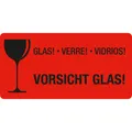 EICHNER Warnetiketten rot »Vorsicht Glas!« 100,0 x 50,0 mm, 250 Etiketten 