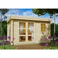 Gartenhaus "Ravenna", Holz, BxHxT: 368 x 221 x 282 cm (Außenmaß inkl. Dachüberstand) - beige
