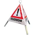 Dönges Faltsignal, 700 mm, Tagesleuchtfarbe, 3 x Feuerwehr