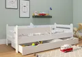 Kids Collective Kinderbett 80x160 80x180 90x200 mit Rausfallschutz, Schublade, Lattenrost, Komplettbett, Jugendbett, viel Stauraum, Bettkasten, 180x80 cm
