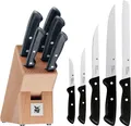 WMF Messerset Küchenmesser Fleischmesser 6-teilig, Classic Line Stahl, schwarz
