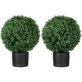 HOMCOM Künstliche Pflanzen  2er-Set mit Blumentopf
