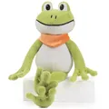 Plüsch Frosch „Quark“ – Schaffer 5732 - Kuscheltier Frosch - weich & flauschig - Stofftier für Babys & Kinder ab 0 Jahren – waschbar - Größe M - 28 cm - grün-weiß