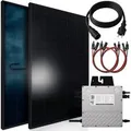 SUNNIVA Balkonkraftwerk 920 W mit BENY 800 W Wechselrichter inkl.5m Kabel 2x 460 W Solarmodule Bifazial Fullblack Glas-Glas