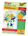 folia 22839 - Mobile Set Vögel zum Selbermachen, mit 86 Teilen, Anleitung und Schnittmusterbogen - Komplettset zur Erstellung eines Mobiles