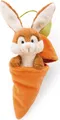 NICI 48089 Anhänger Plüschhase mit Karotte 15cm, Häschenanhänger in Plüschkarotte, Geschenkidee fürs Osternest, Orange