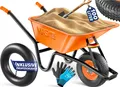 MASKO® Schubkarre Bauschubkarre mit Luftreifen 100 L Volumen bis 250kg belastbar