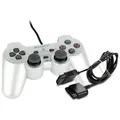 Original Playstation 2 Controller - Pad in Silber - PS2 + Controller Verlängerung
