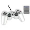 Original Playstation 2 Controller Silber + Orig 8 Mb Memory Card in Silber Ps2
