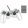 Original PS2 Controller Silber mit Orig 8 Mb Memory Card in Silber PS2