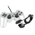 Original PS2 Controller Pad in Silber PS2 mit Controller Verlängerun