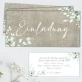 Eummelchen® 25 schöne Einladungskarten | Din lang | hochwertiger Druck auf 300g Crempapier | Hochzeit Geburtstag Einladung Taufe Silberhochzeit Jugendweihe Jubiläum Partyeinladung
