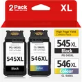 Inkwood 545XL 546XL Multipack Tintenpatrone Ersatz für Canon Druckerpatronen 545 546,für Canon Pixma MX495 MX490 TS3150 TR4550 TR4551 MG3050 MG2950 MG2555S MG2550S MG2550 MG3053 (Schwarz,Farbe)